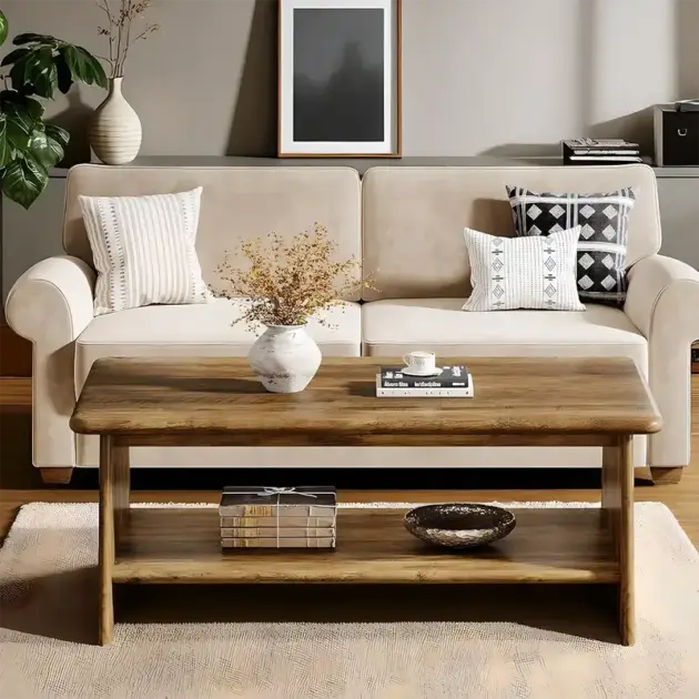 Korean Style Natural Wood Coffee Table Elegant Versatile Furniture